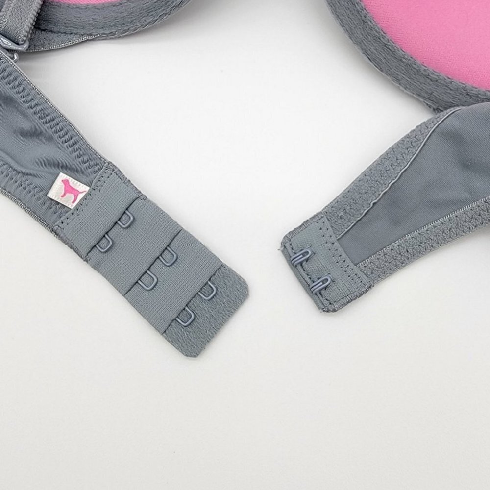 PINK Victorias Secret Wear Everywhere Demi Bra Size 32D Demi Buste Bra Gray - Picture 4 of 11